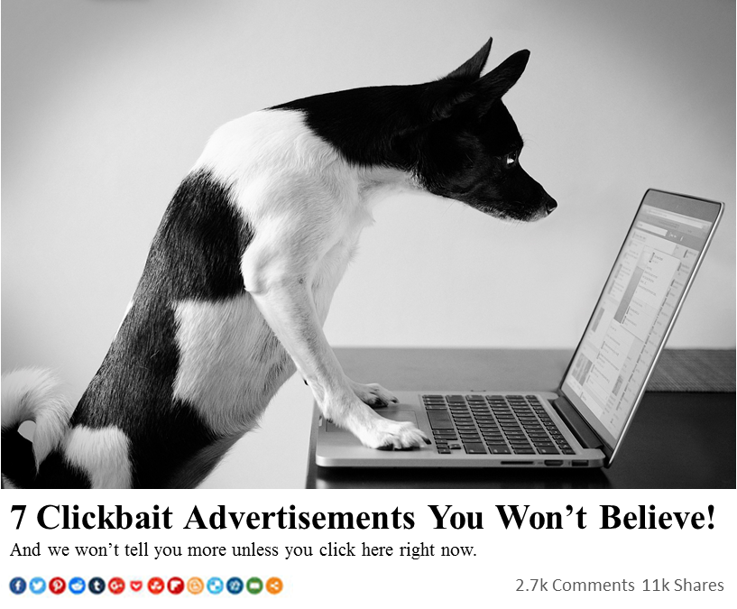 Clickbait ad example